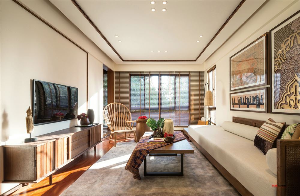 佛山室内装修万科城139平方米三居-东南亚风格室内设计家装案例